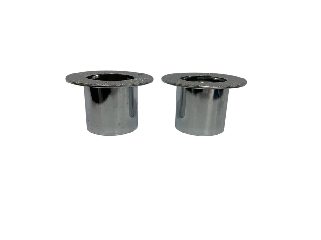 Set of 2 Plastic Chrome Plated Rigging Flanges for 2.5" Hose