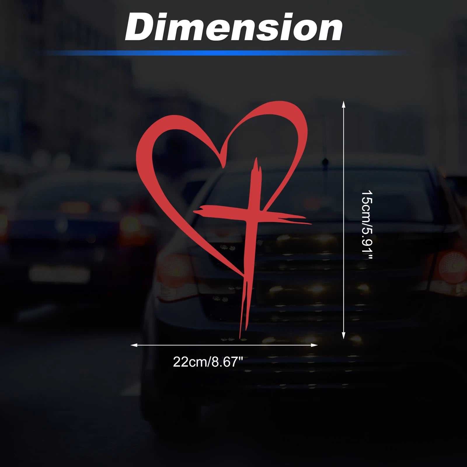 Reflective Bumper Decal for - Red Cross