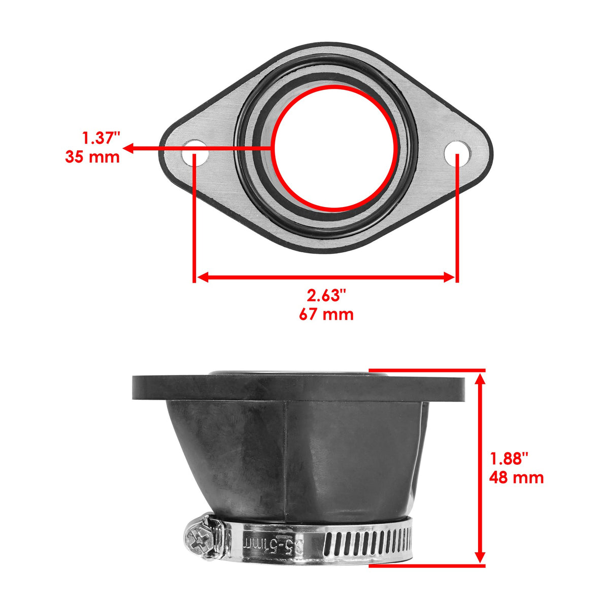 Carburetor Right Intake Boot Replacement for Suzuki Bandit 1200 GSF1200 (2001–2005)