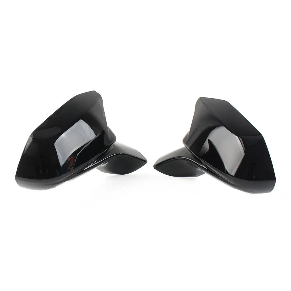 2X Rear View Side Mirror Cover Overlay for Chevrolet Camaro (2016–2021) Black