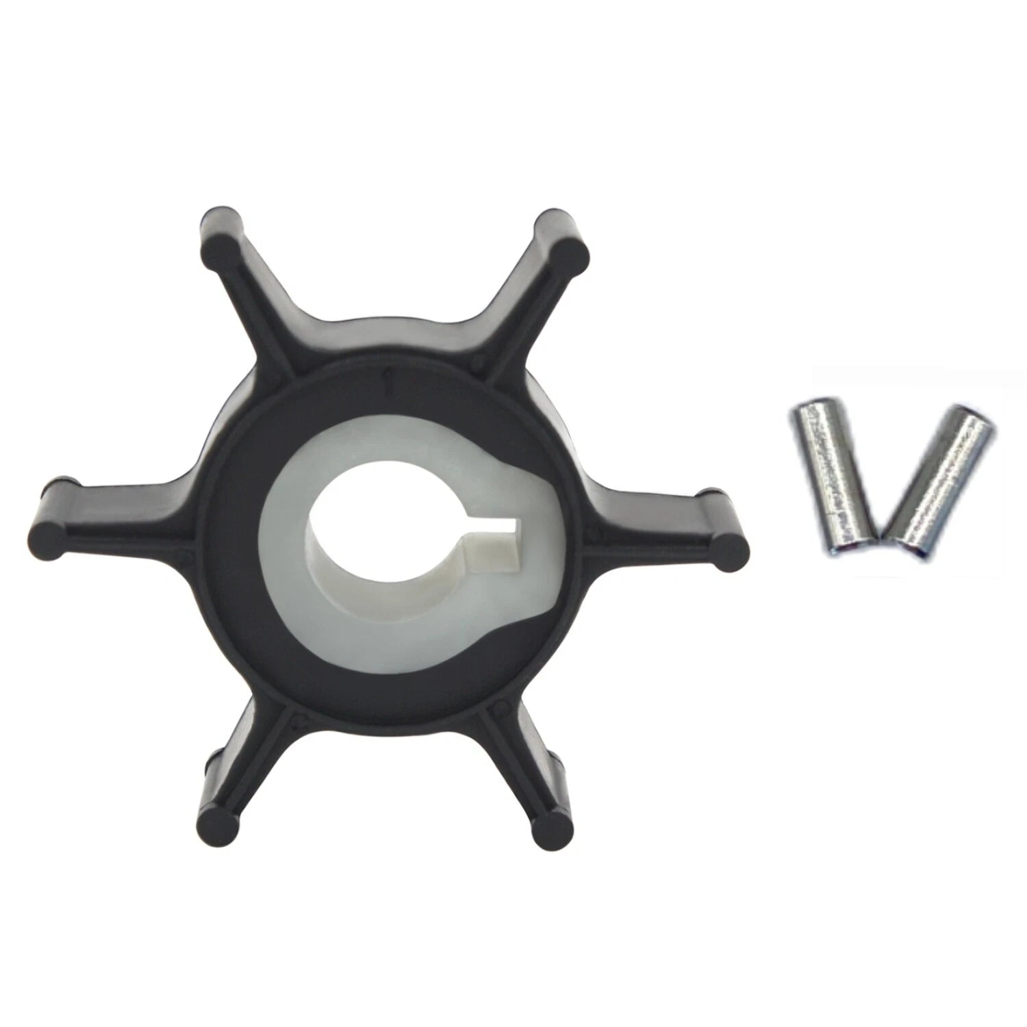 Water Pump Impeller & Pin for Yamaha Outboard 2-Stroke 2HP (646-44352-01)