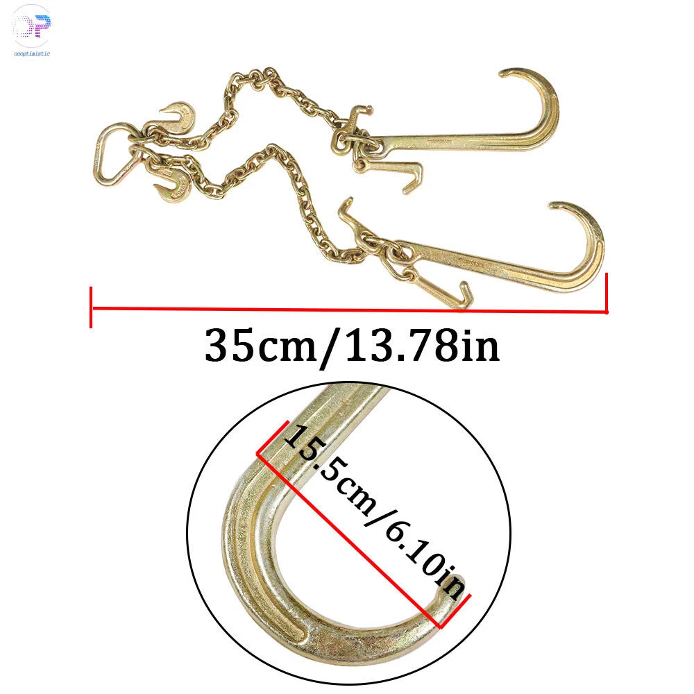 3/8" x 2' V Type Tow Chain J Hook for Truck (G70)