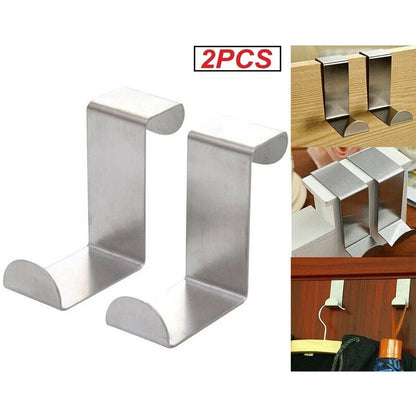 2 Pack Over the Door Hooks for Hanging Bags Towels Robes