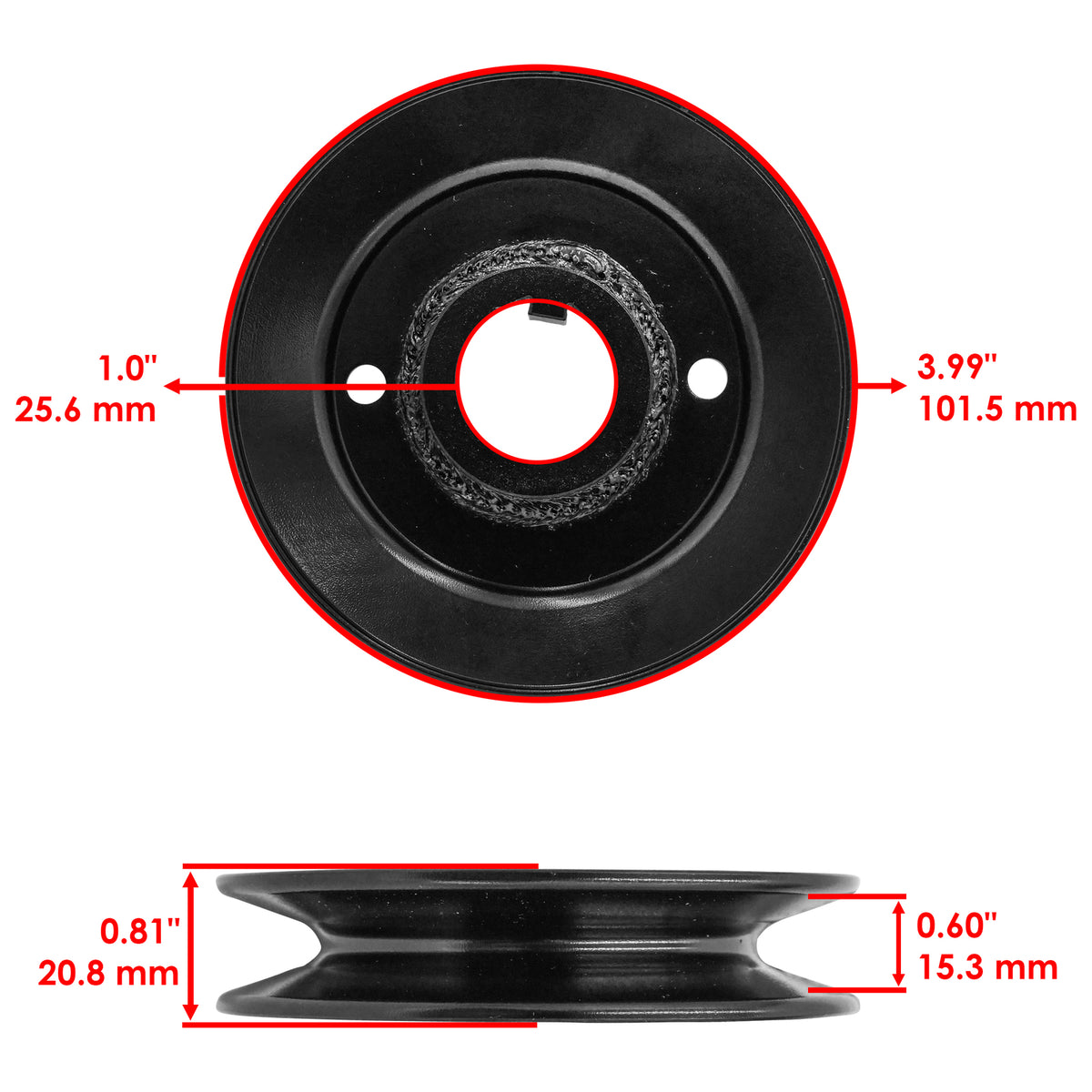 Deck Spindle Replacement with Pulley and Blade for Gravely ZT1540 (2008–2018)