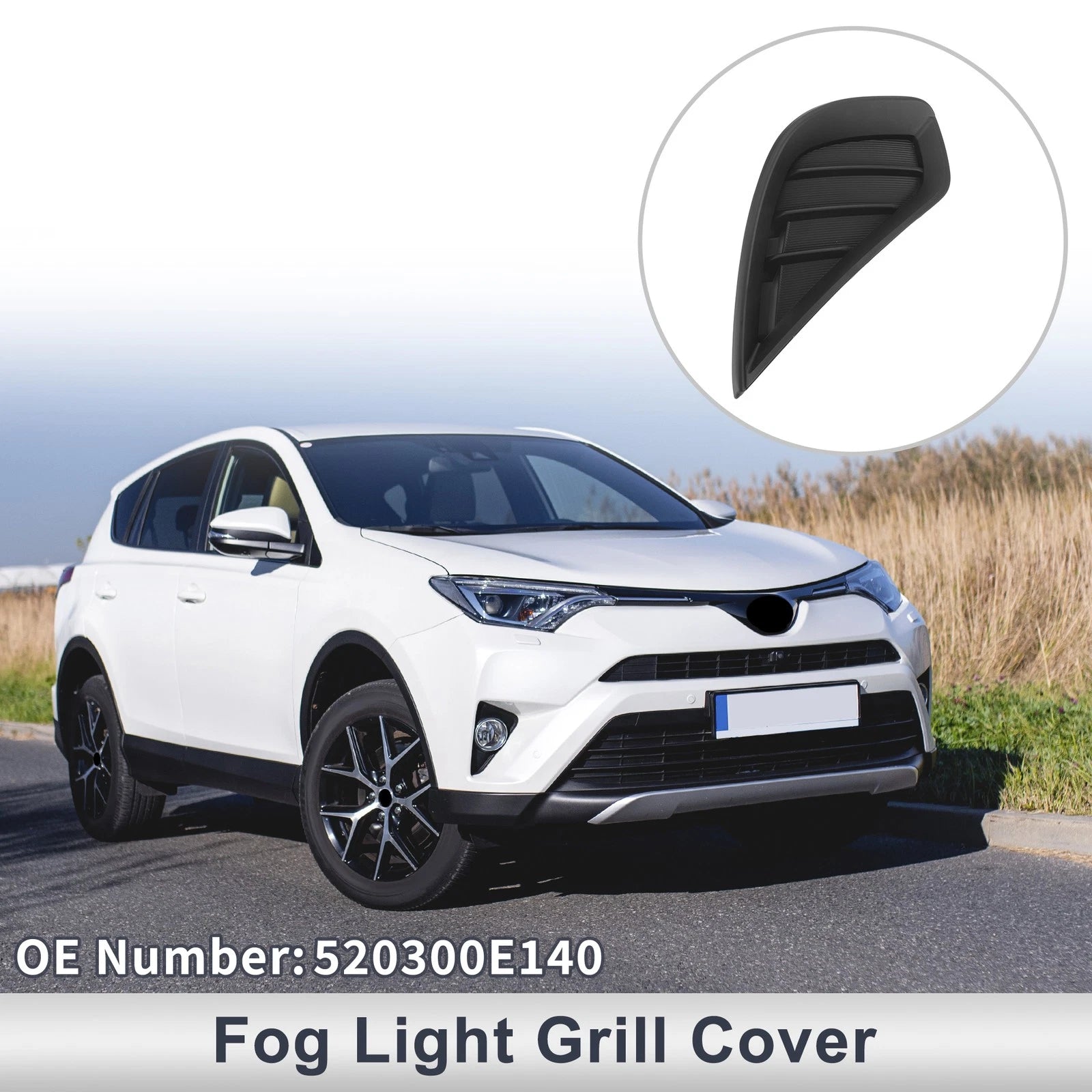 1 Pc Front Right Fog Light Grill for Toyota Highlander (2014–2019)
