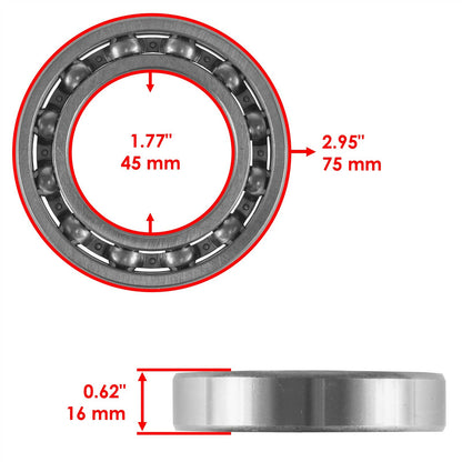 Rear Differential Bearing Seal Rebuild Kit for Honda ATV 2x4 4x4 (2007–2012)