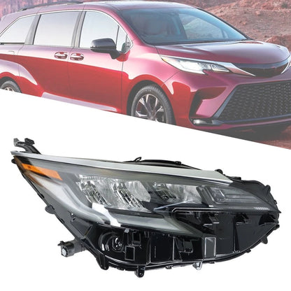 Right Headlamp Assembly for Toyota Sienna XSE (2021–2022) LED Black