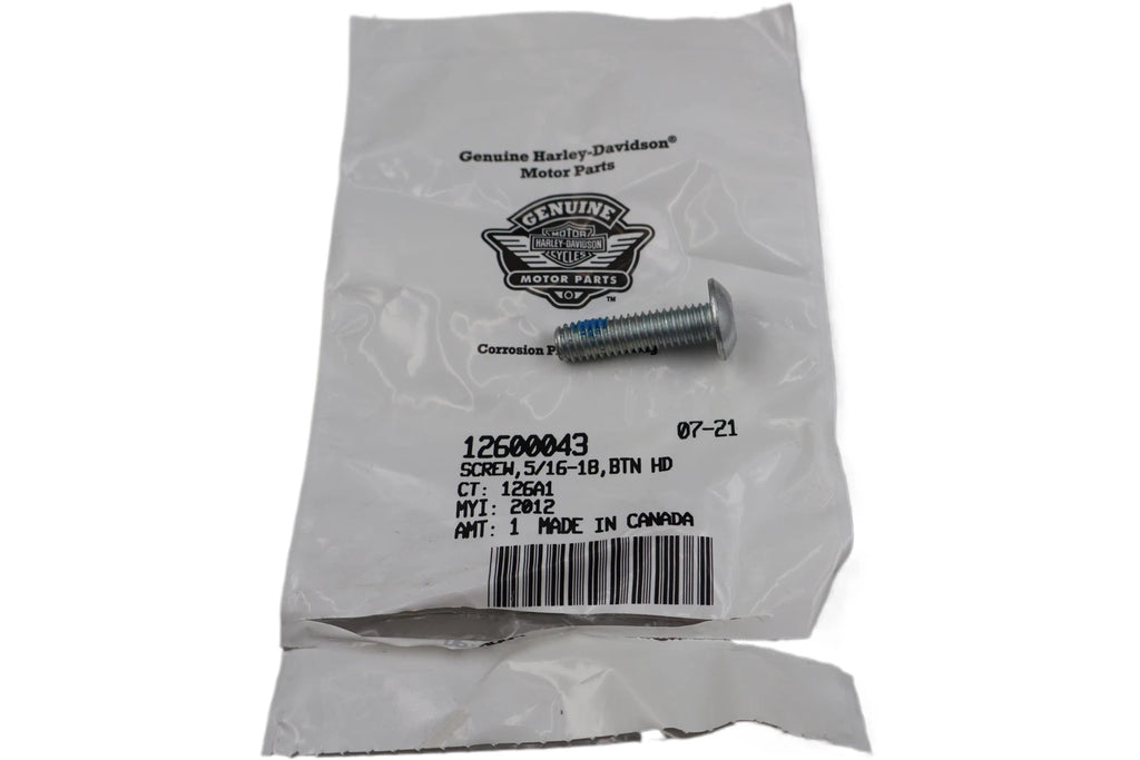 Screw 5/16-18 Button Head for Harley-Davidson (OEM 12600043)