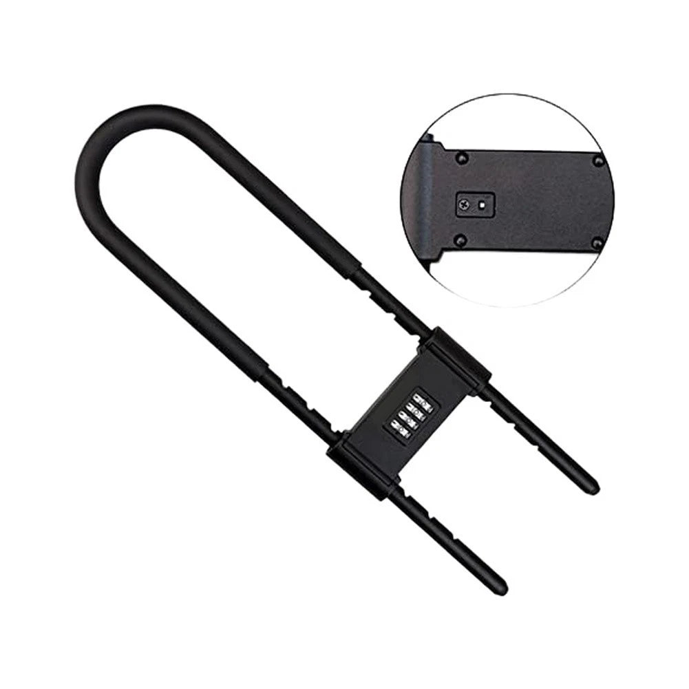 Keyless U Lock for Bikes Motorcycles Doors Fences (Adjustable Size)