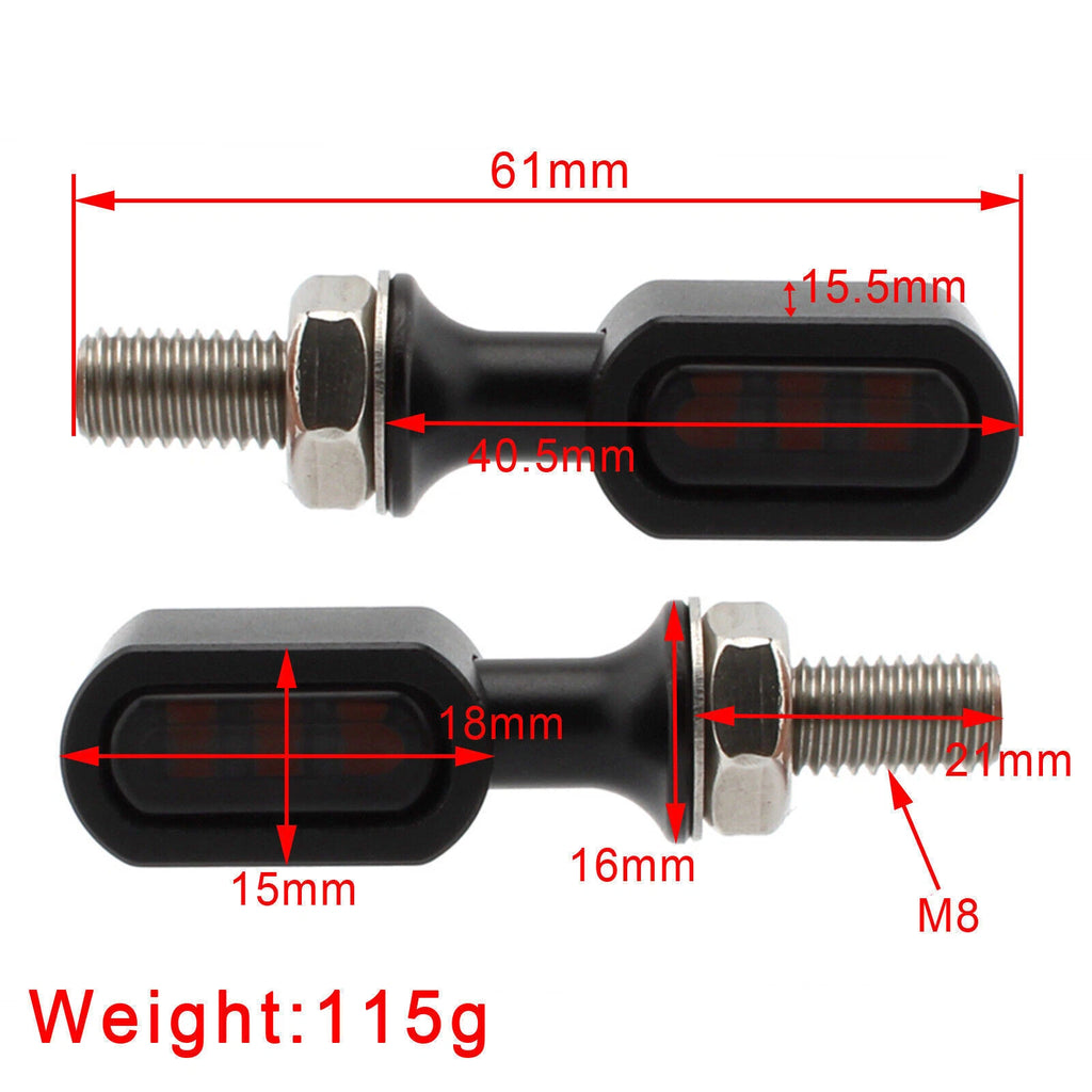 LED Rear Mini Turn Signal Indicator for Harley Sportster Touring Dyna (U8 T9)