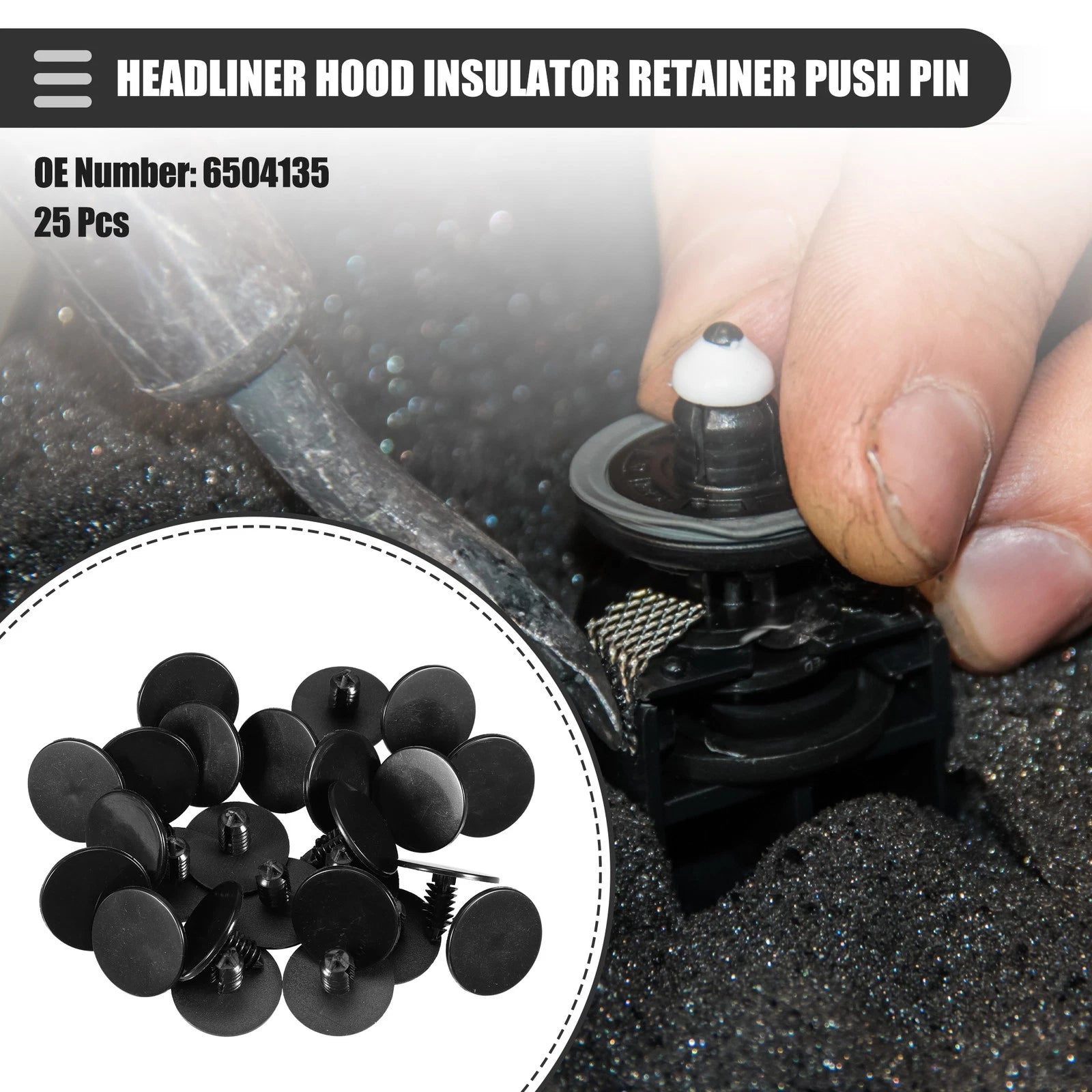 Headliner Hood Insulator Push Pin Retainer Clips for Dodge (2005–2024)