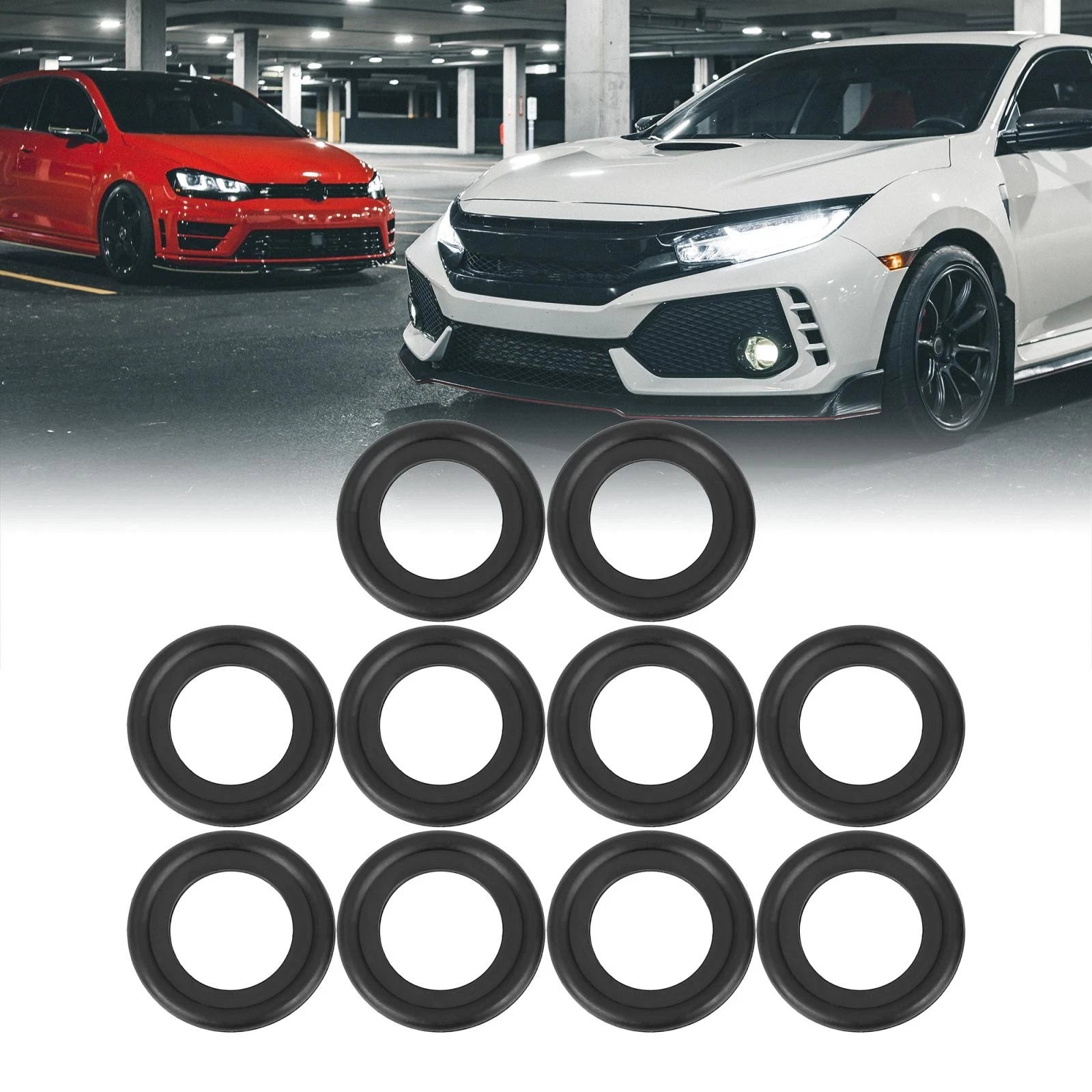 Oil Drain Plug Gasket Ring Replacement Set for Ford F5TZ6734BA (10 Pack)