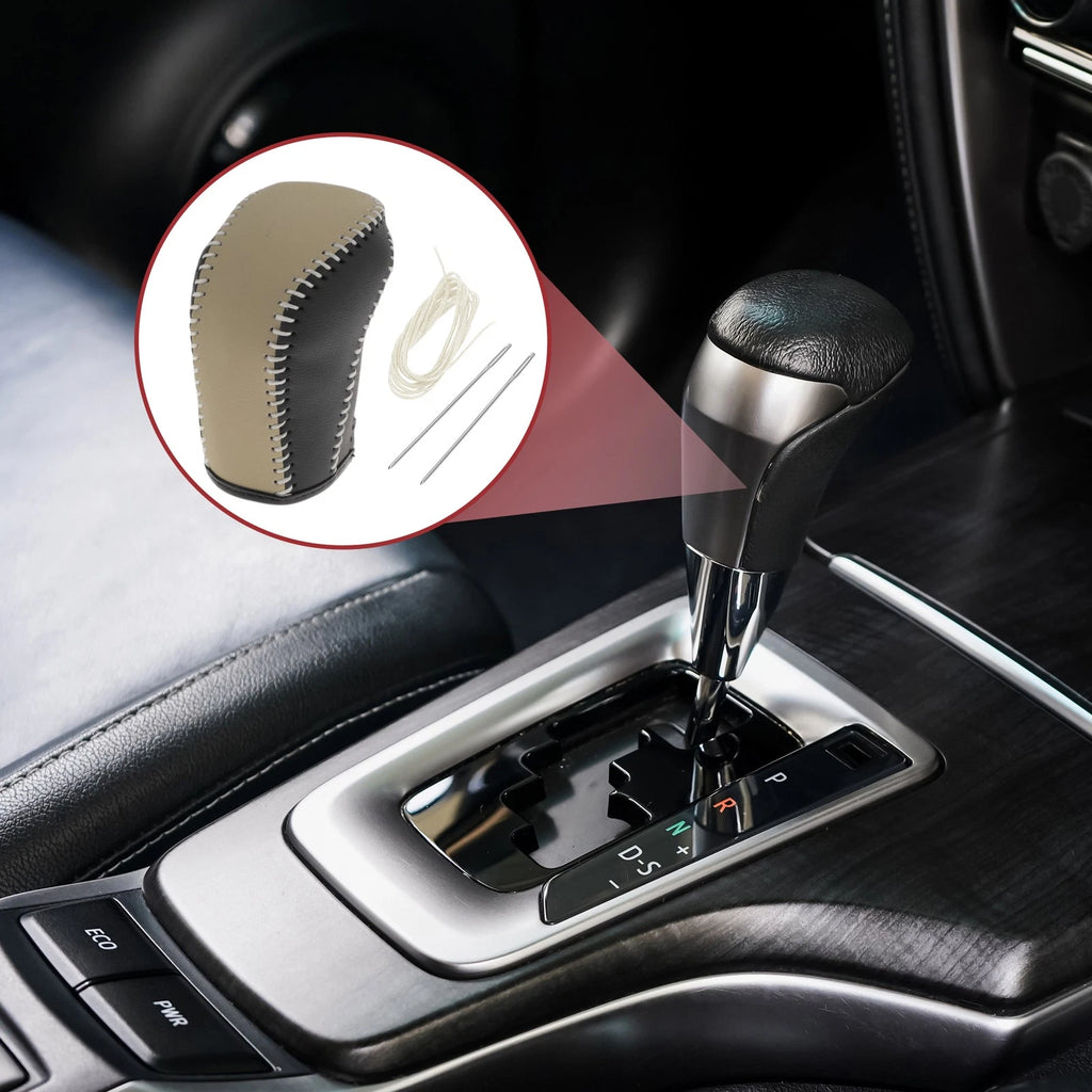 Gear Shift Knob Cover Replacement for Hyundai Tucson (2015–2018) Black Beige