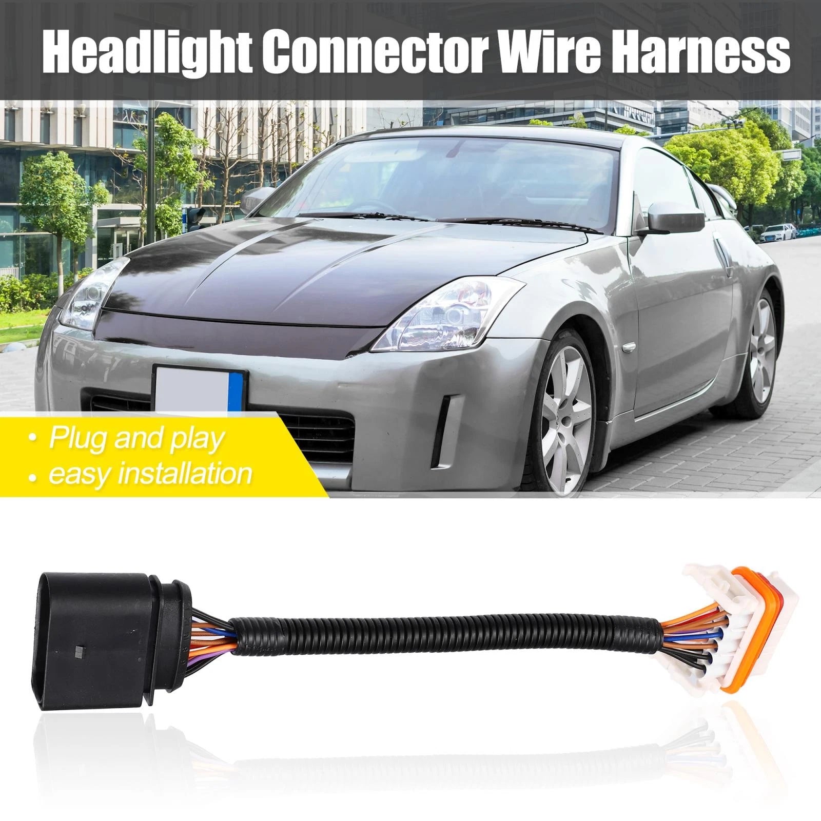 Headlight Connector Wire Harness Replacement for Volkswagen Touareg (2004-2007)