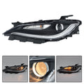 Headlights for Chrysler 200 (2015–2017) Left Chrome Black Trim Halogen LED DRL