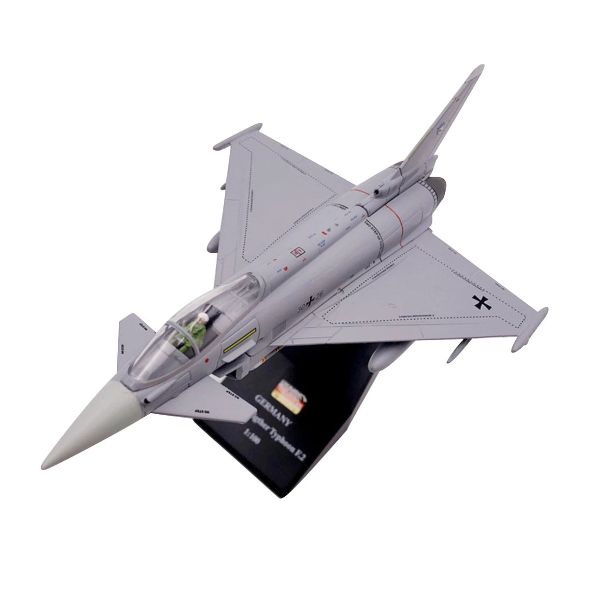 Alloy Fighter Model EF2000 for Germany Luftwaffe Typhoon (1:100 Scale)