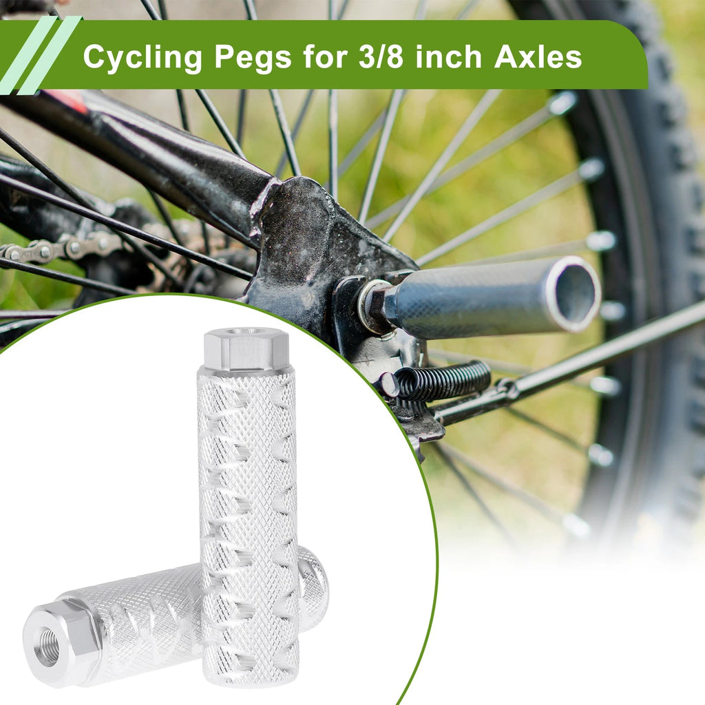 4 Pcs Bike Pegs 100mm Circle Texture Replacement for Universal Cycling