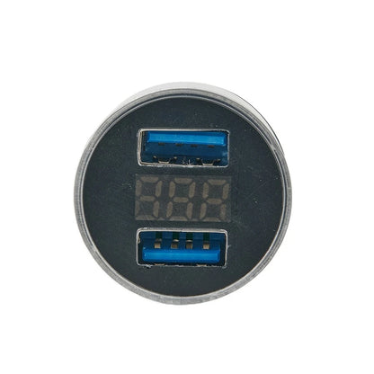 3.1A 12/24V 2-USB Port Quick Charge LED Voltage Display Car Charger