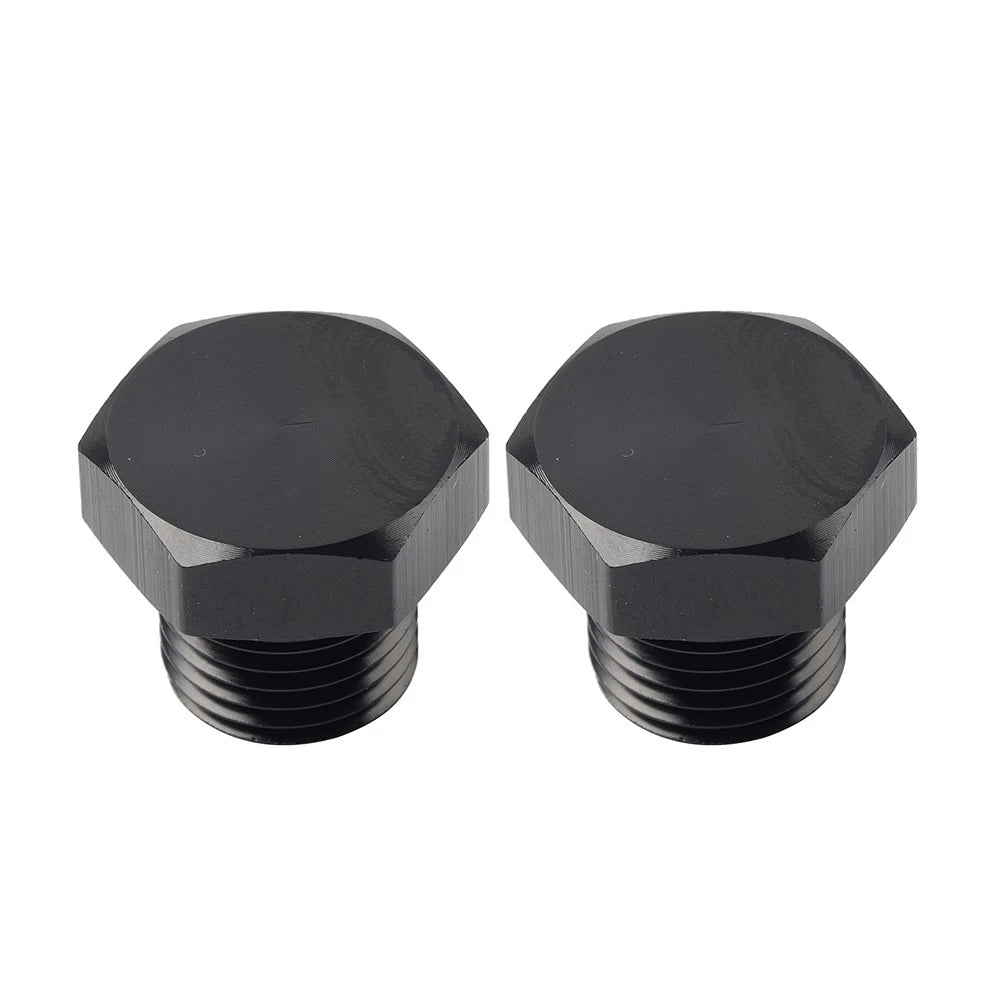 2Pcs Aluminum 4AN AN4 Block Off Cap ORB Plug Male Fitting Adapters