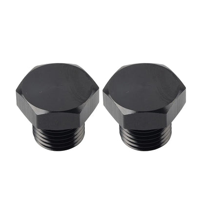 2Pcs Aluminum 4AN AN4 Block Off Cap ORB Plug Male Fitting Adapters