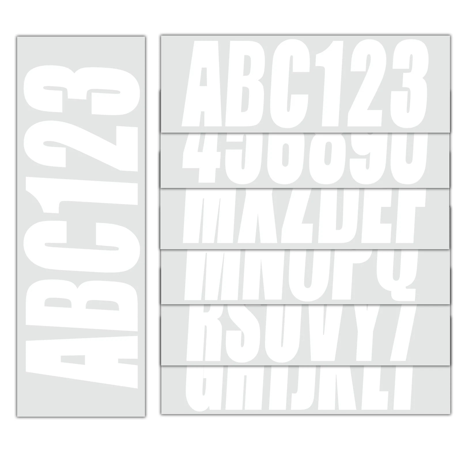 Set of 4 Custom Boat Registration Numbers Decal Stickers A-Z 0-9