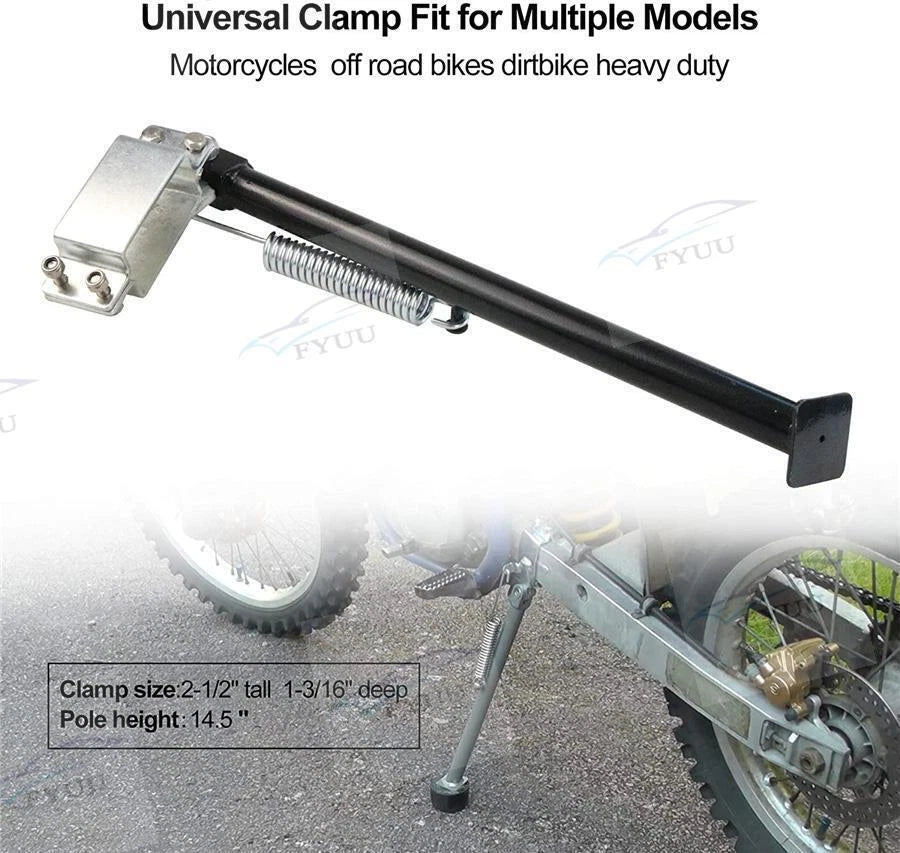 14" Clamp Frame Side Kick Stand for Dirtbike (HEAVY DUTY)