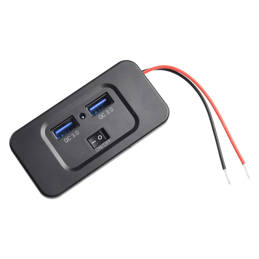 QC Panel Mount Fast Charger for Cars (Dustproof)