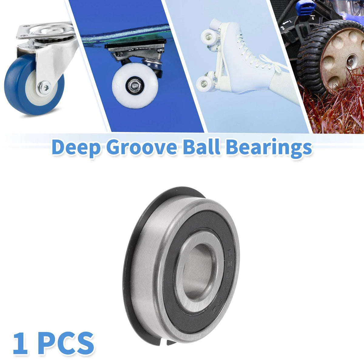 6303NR2RS Deep Groove Ball Bearings for Scooter Skateboard (17x47x14mm)