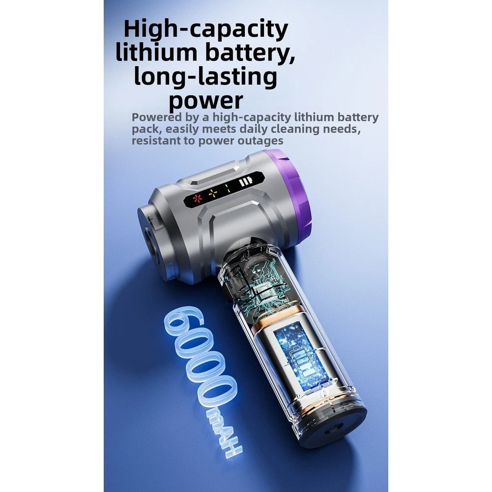 Portable Wireless Car Vacuum Cleaner with Blower Function for All Vehicles