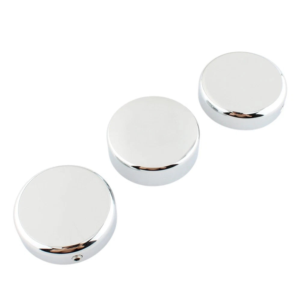 3pcs Chrome Top Fork Tube Stem Nut for Harley V-Rod Night Rod Special (2007–2011)