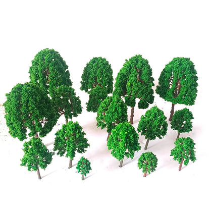 32x Mixed Model Trees Railroad Train Wargame Diorama Park Landscape Scene Layout