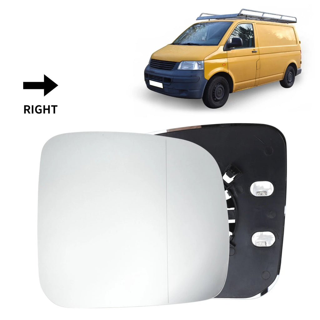 Right Side Wing Door Mirror Glass for VW Transporter T5 Caddy (2004–2015)