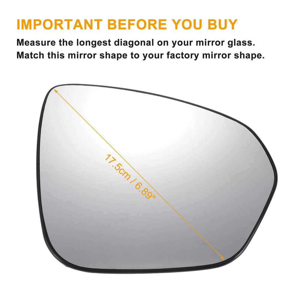 Right Side Heated White Mirror Glass for Dacia Duster (2018–2023)