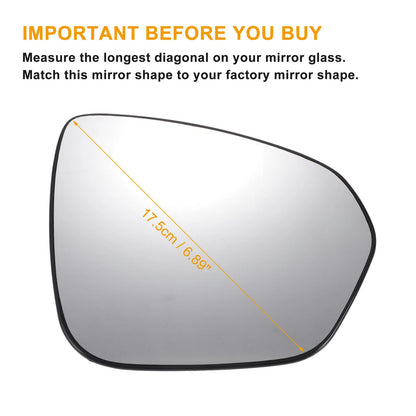 Right Side Heated White Mirror Glass for Dacia Duster (2018–2023)