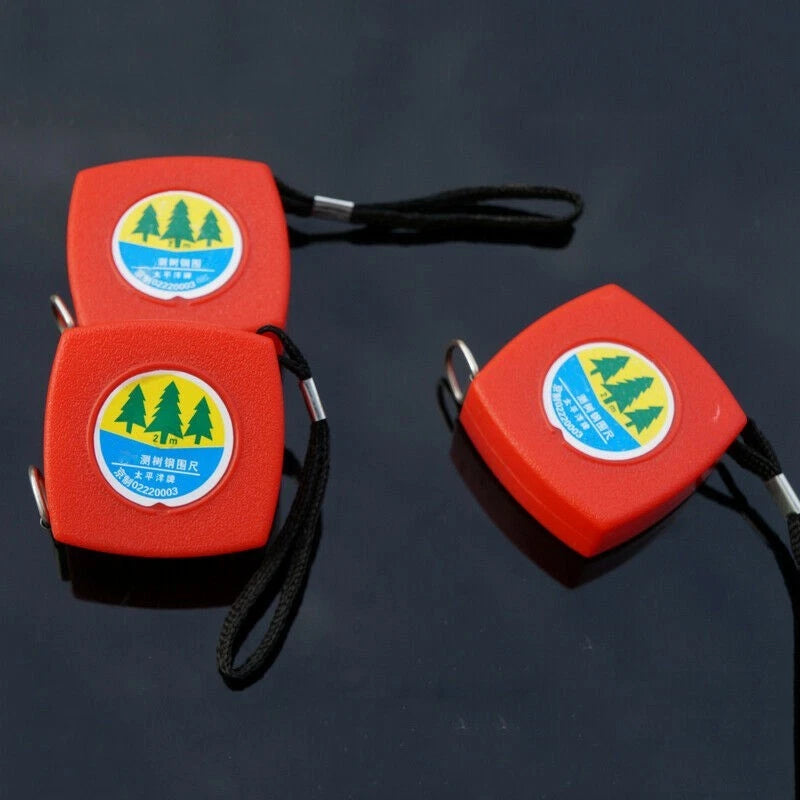 2M Small Red Retractable Measuring Tape Measure Hand Tool