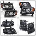 Pair Black Headlights for Honda Pilot (2009–2011) - Driver & Passenger Side
