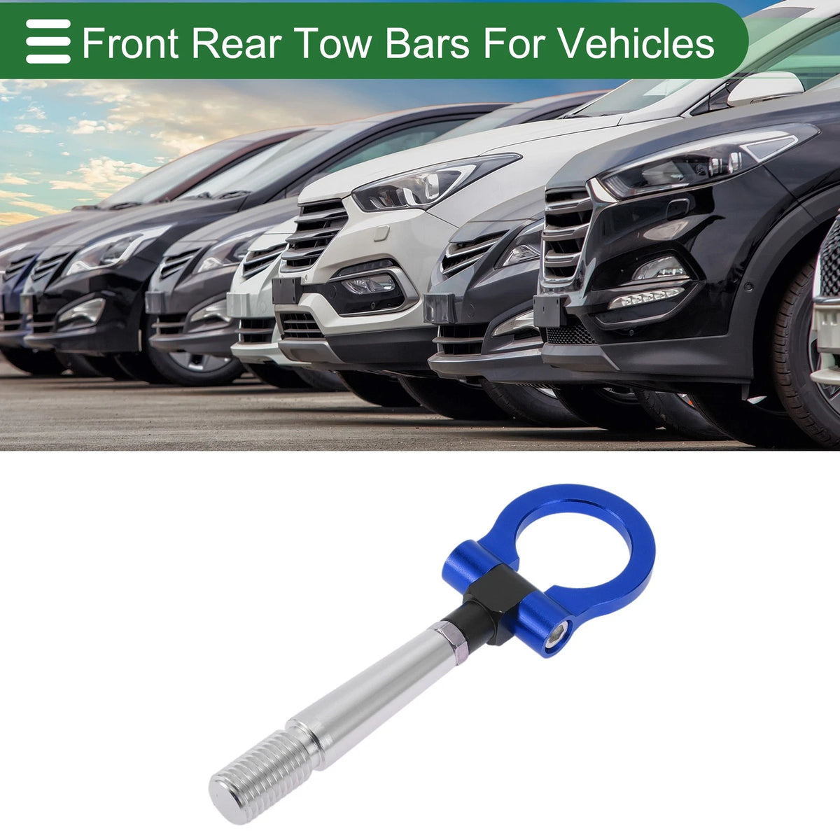 Tow Hook for Mitsubishi Lancer EX (2007–2012) 23.6mm Aluminum Alloy Blue
