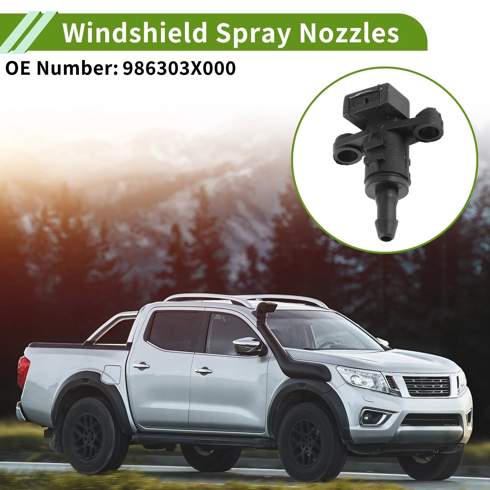Windshield Washer Nozzle Set for Kia (No. 986303X000)