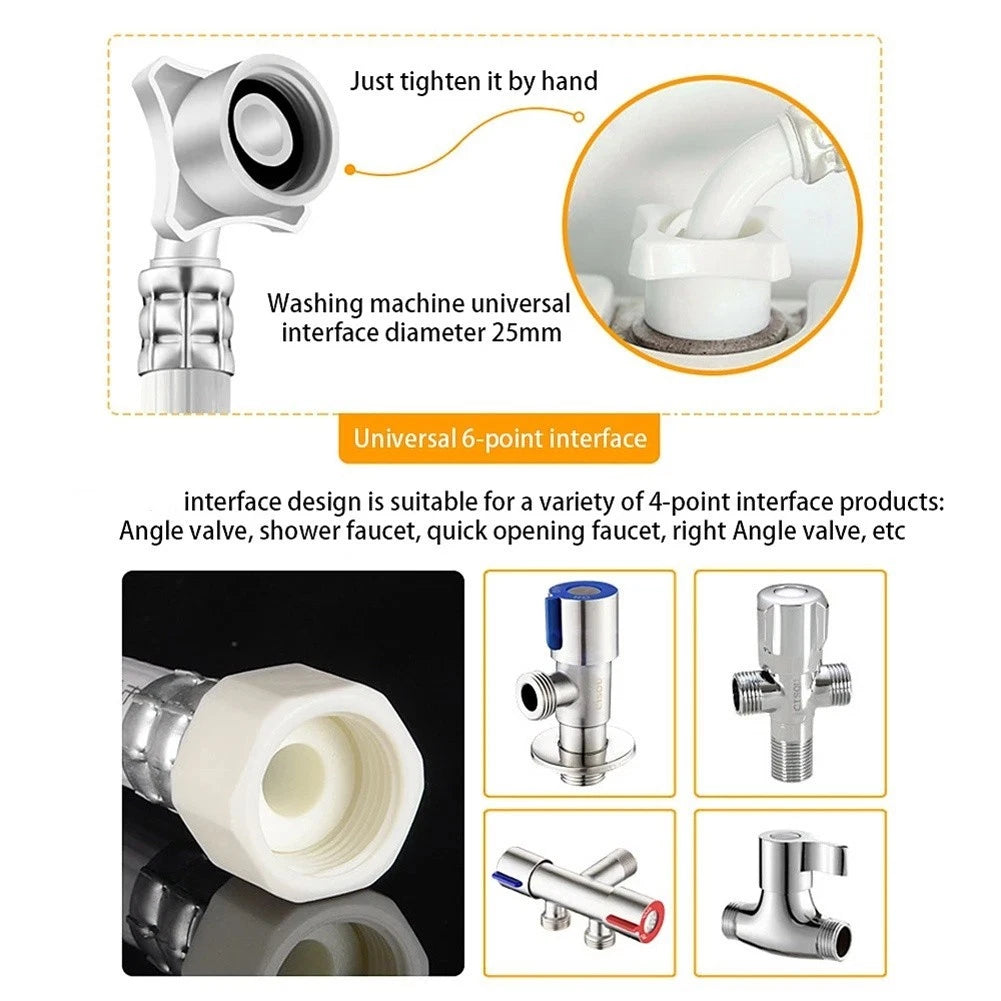 Water Hose Extension Pipe for Washing Machine (Flexible, Leak Proof)