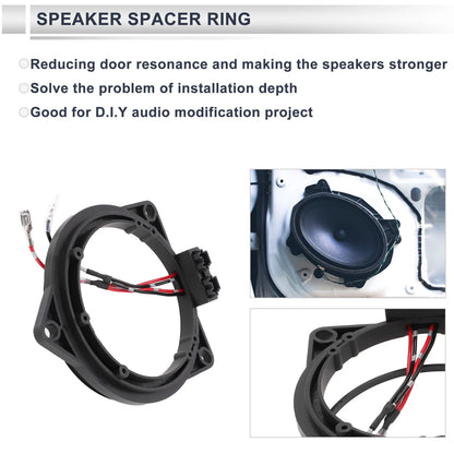 Set of 2 Speaker Spacer Rings for BMW 3.5"