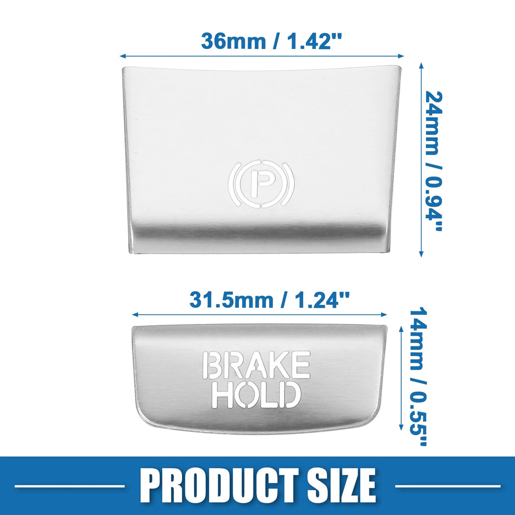 2PCs Handbrake Button Sticker with Adhesive Cover for Honda HR-V (2016–2022)