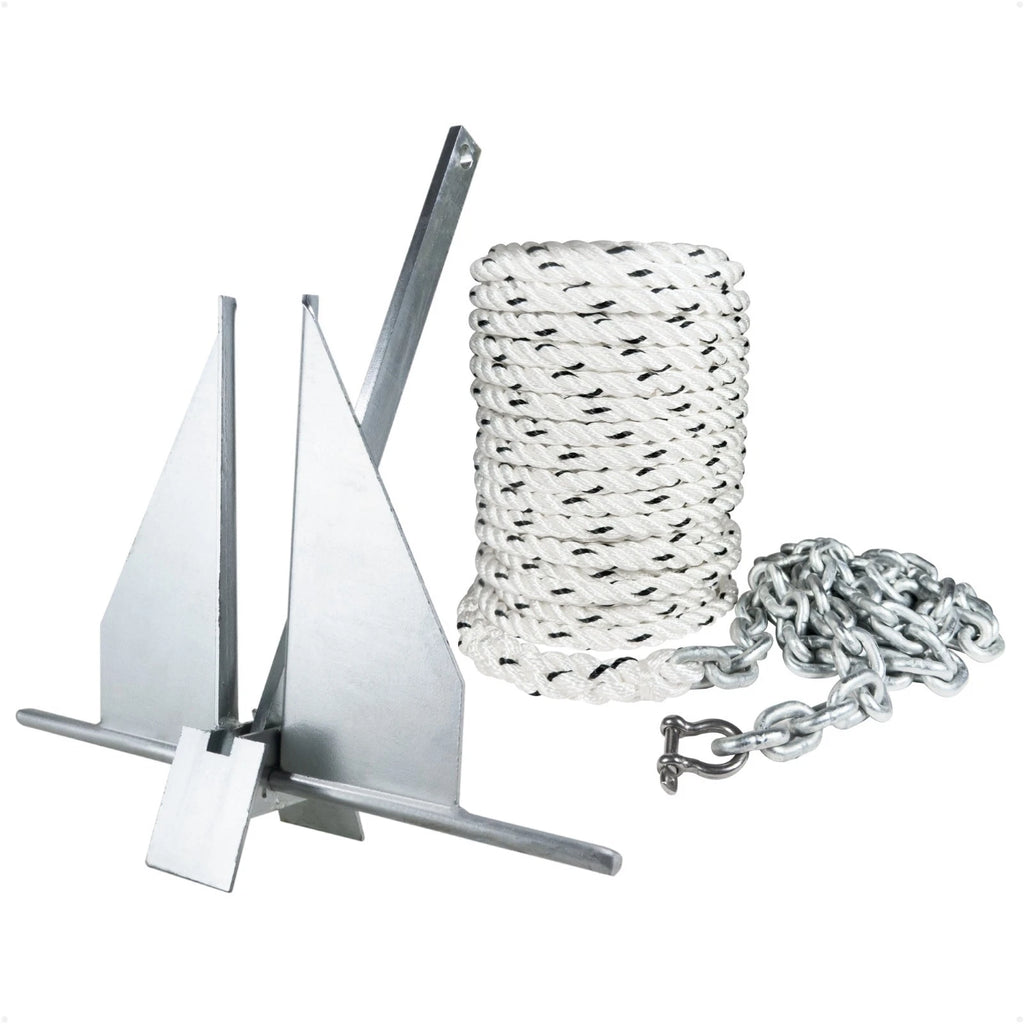 4 lb Fluke Anchor Kit for Boat (Five Oceans)