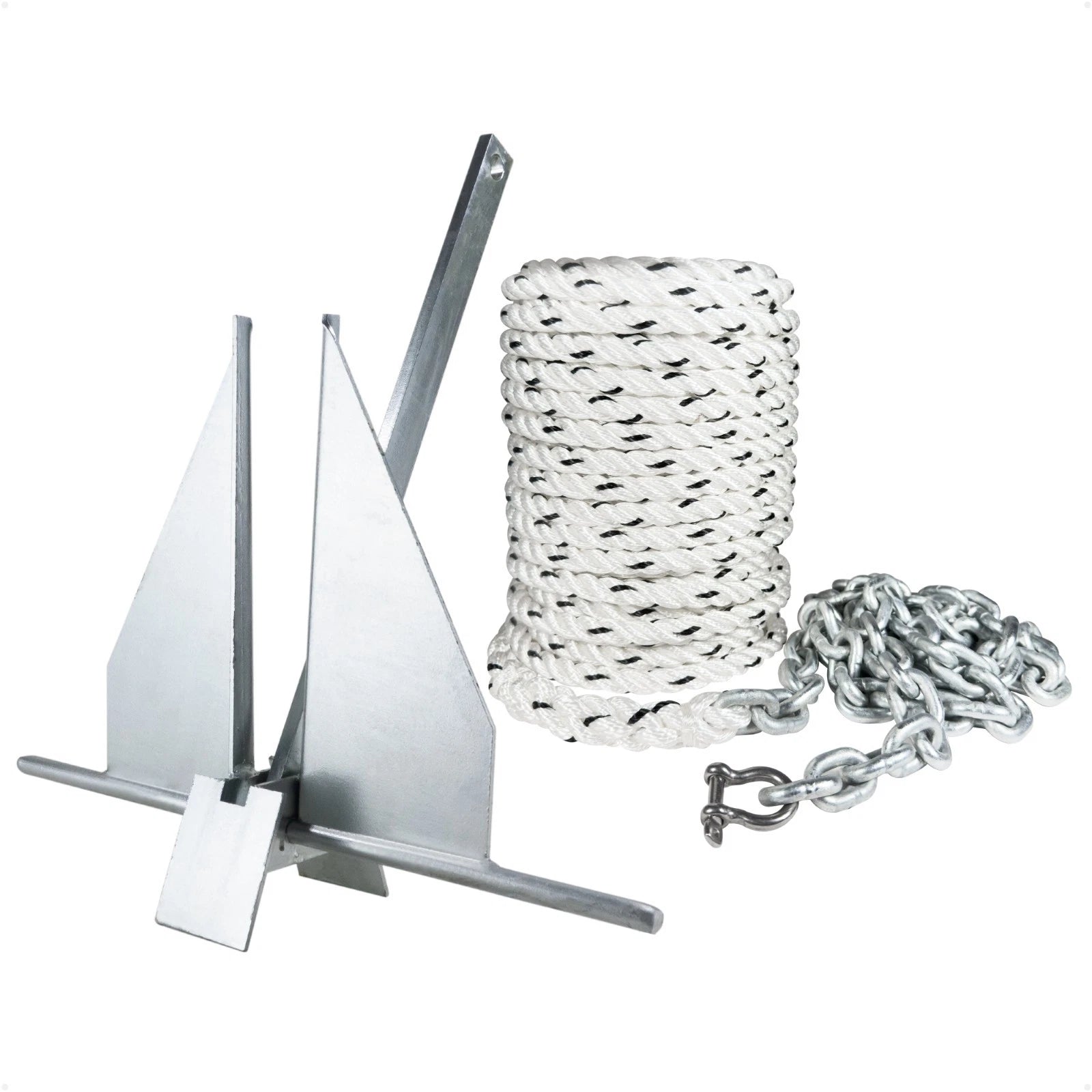 4 lb Fluke Anchor Kit for Boat (Five Oceans)