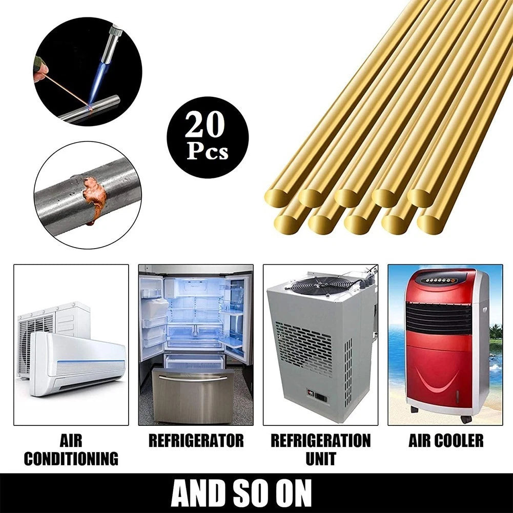 20pcs Brass Welding Rods for Welding Applications