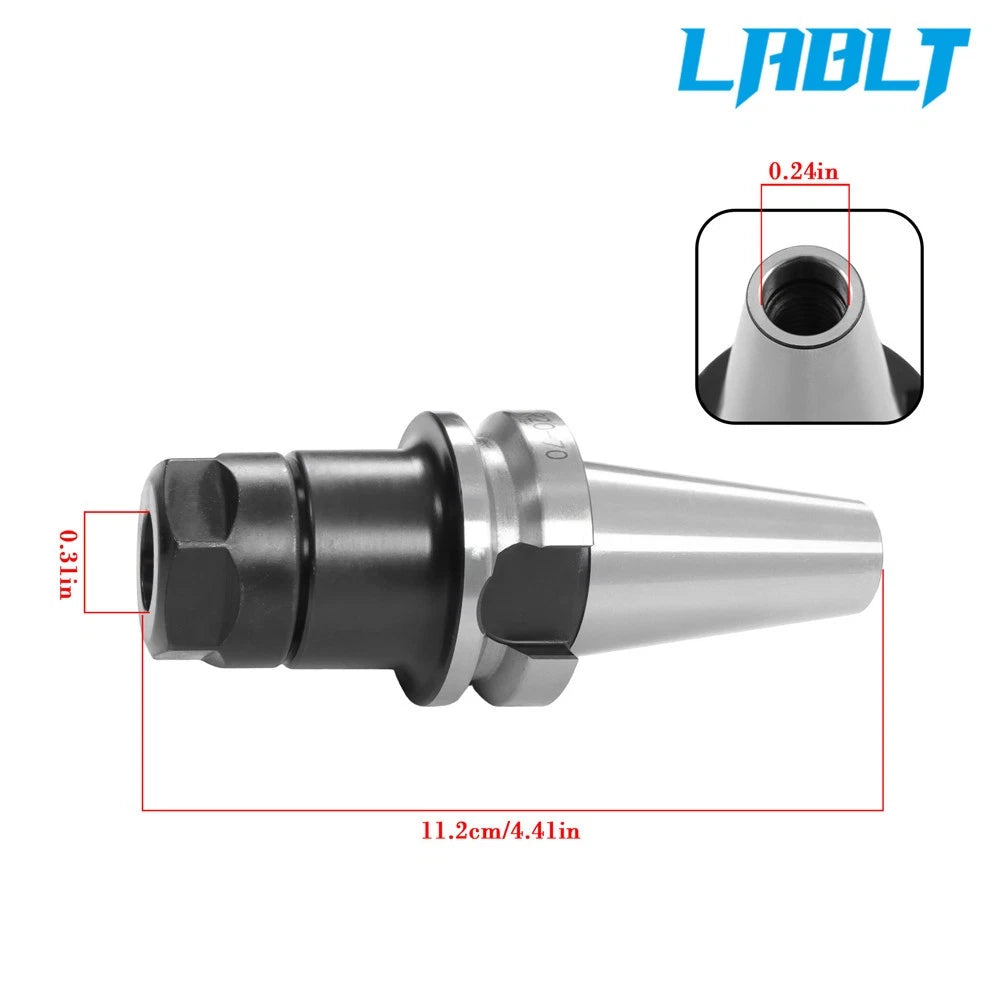 8 Pcs Collet Chuck Tool Holder BT30 ER20 for CNC Milling Machine