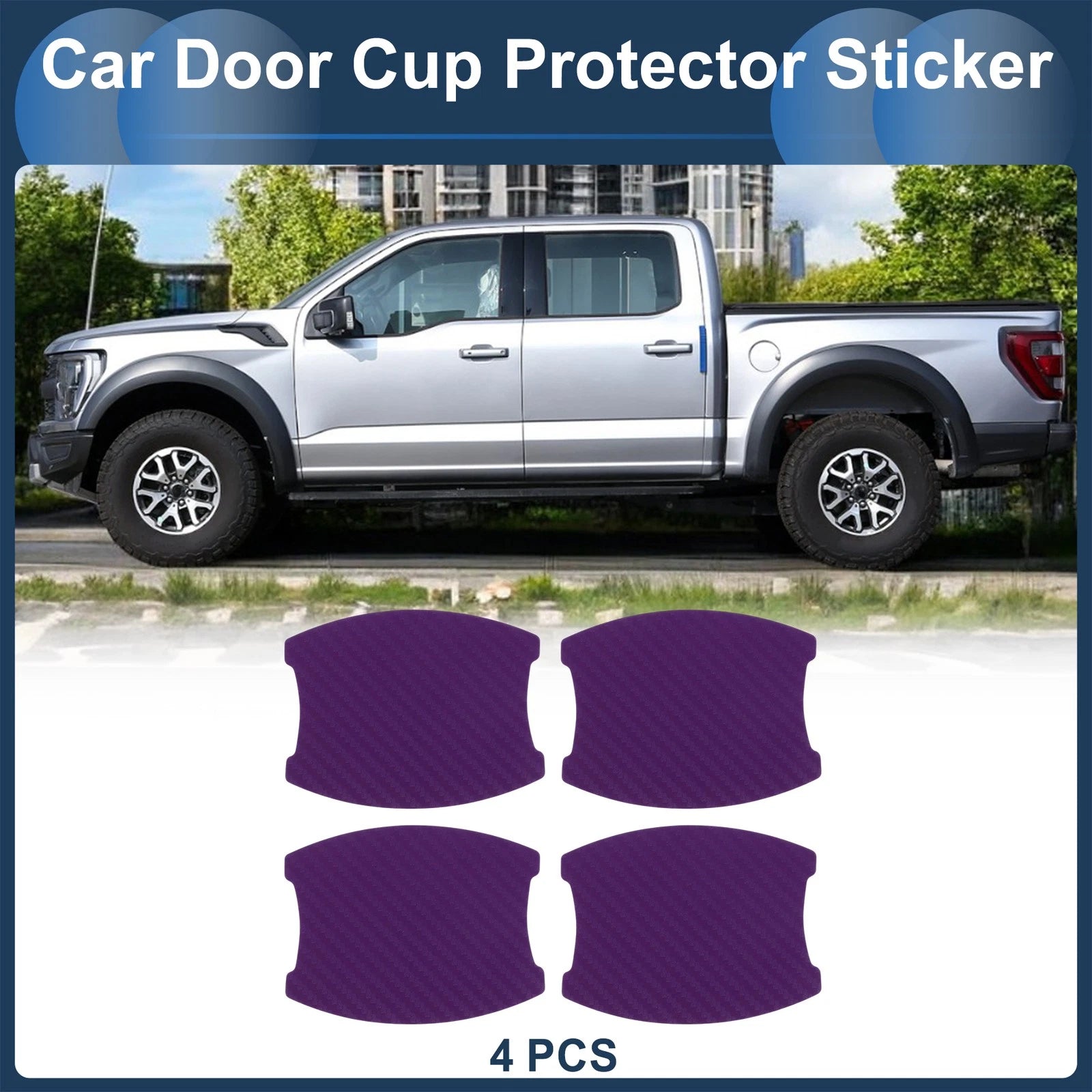 3D Car Door Handle Scratch Protector for Universal Vehicles (68x85mm)