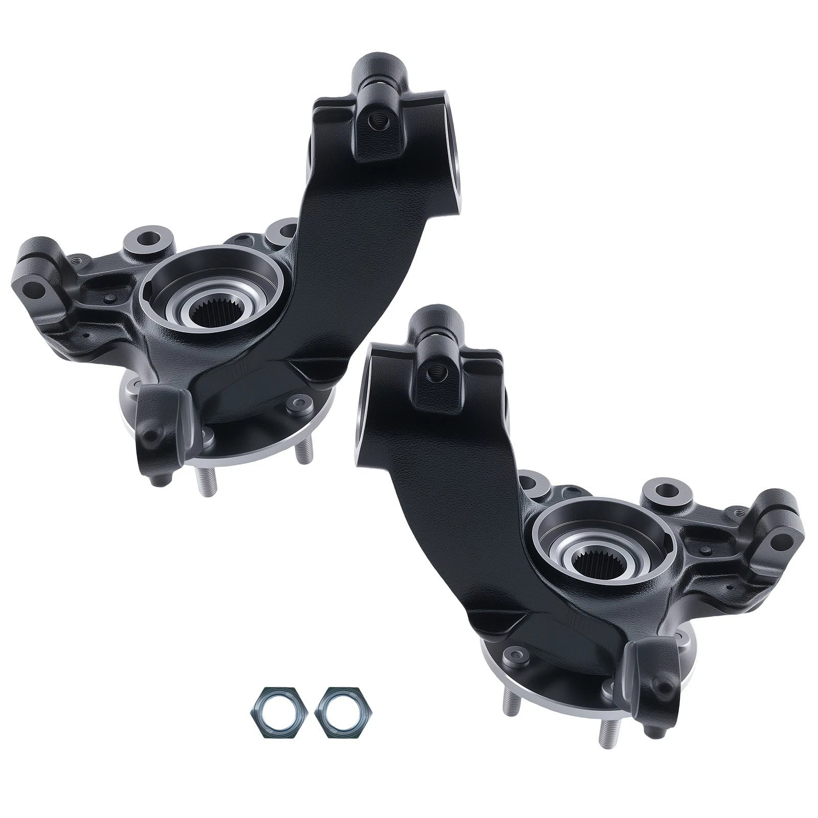 2X Front Steering Knuckle Wheel Hub Bearing Assembly for Ford Focus (2012–2018)