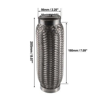 Exhaust Flex Joint 50x205mm Stainless Steel for Universal Fit