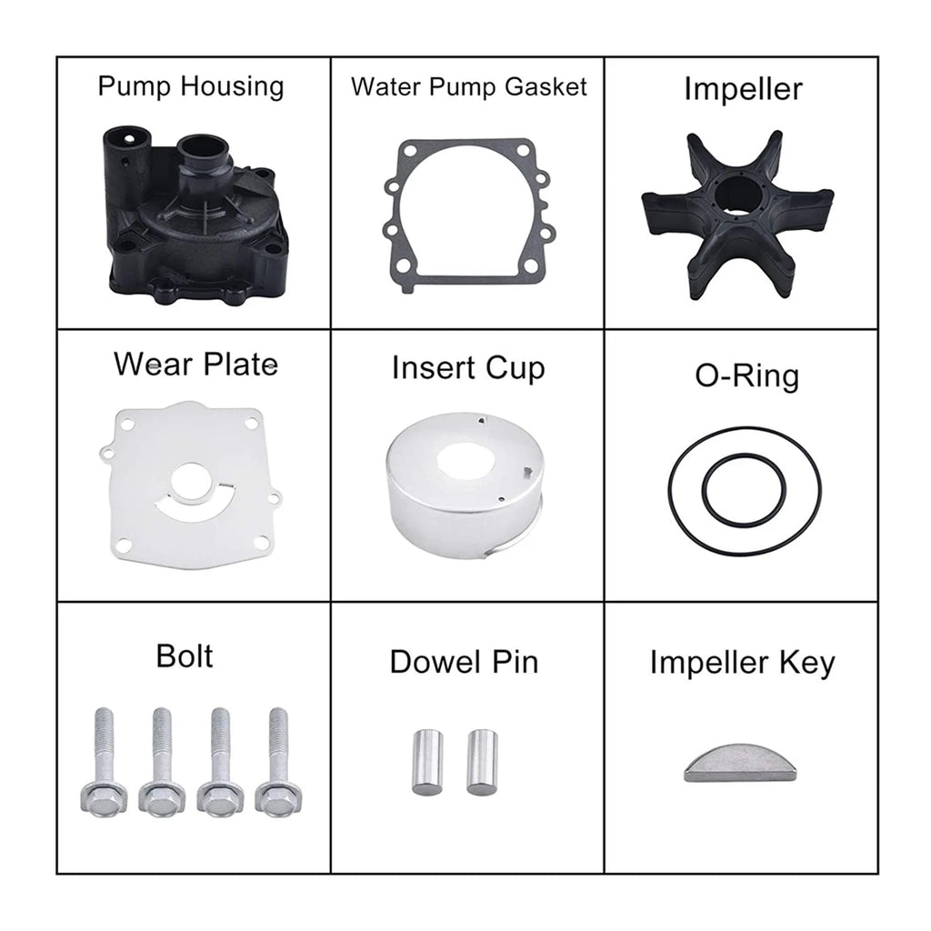 Water Pump Impeller Repair Kit for Yamaha Outboard (61A-W0078-A2/A3)