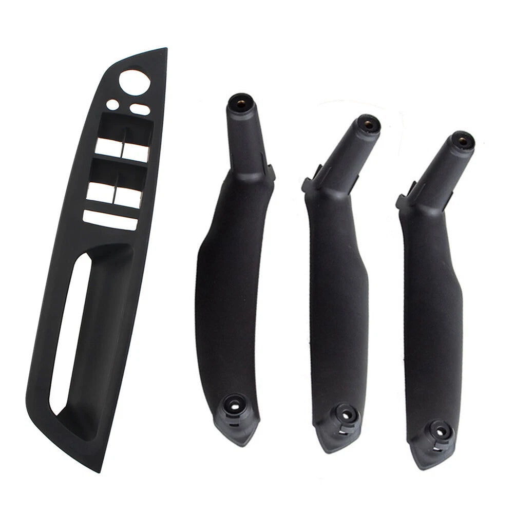 4X Inner Door Pull Handle Trim Cover for BMW X5 E70 X6 E71 E72 (2007–2013) Black RHD